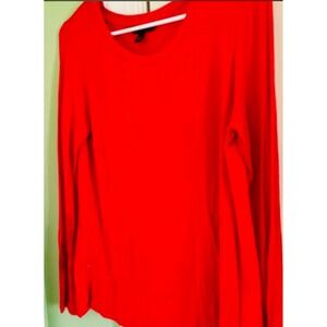 Banana Republic‎ Red Long Sleeve Top XS Pleated Back Casual Everyday